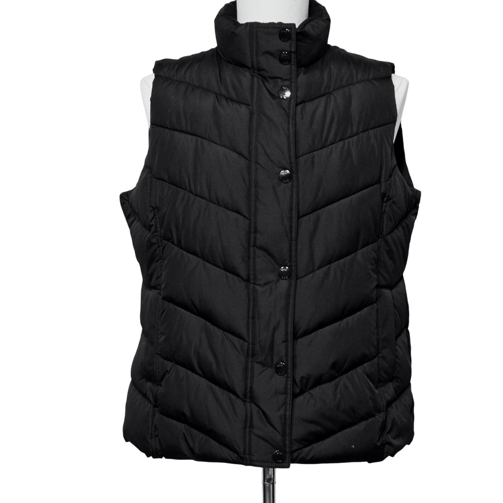 NWT GAP Black Quilted FULL ZIP Puffer Vest - Men